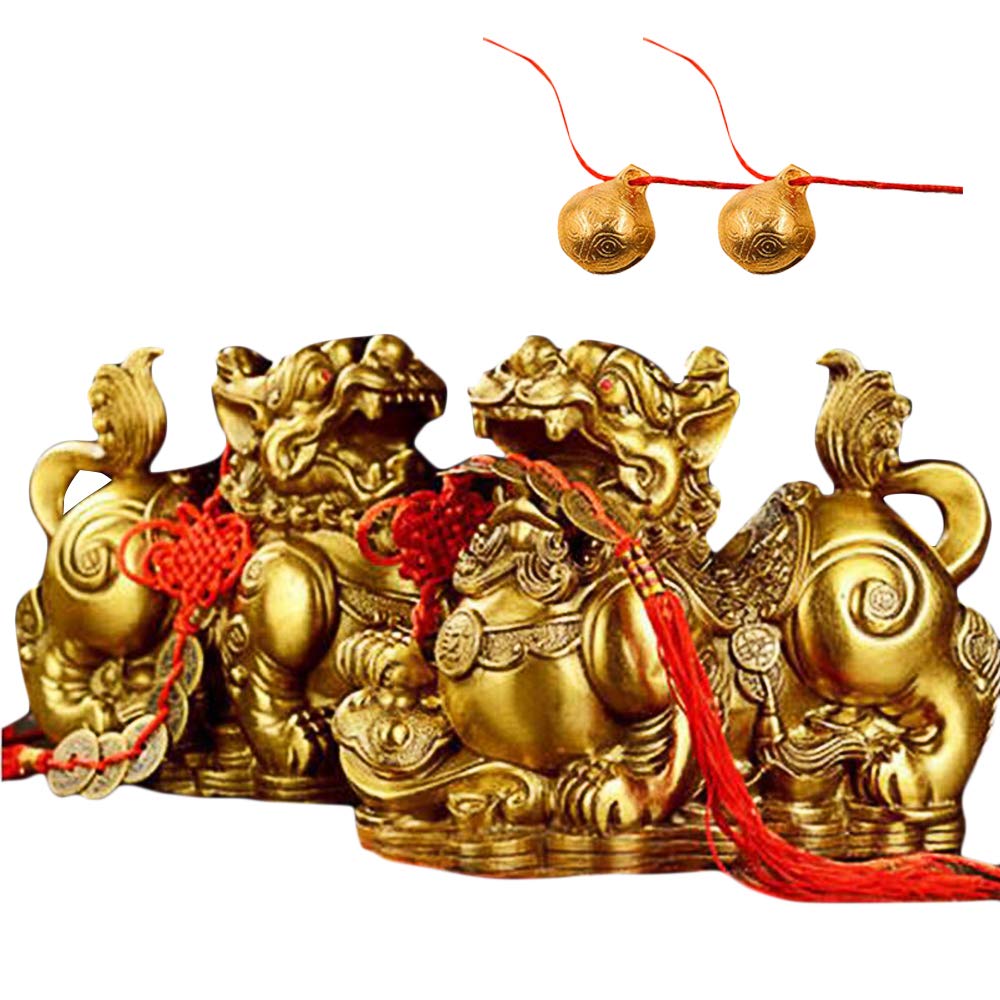 Amazon.co.jp: (イスイ)YISHUI 貔貅 ヒキュウ 招財 雄雌セット 一対